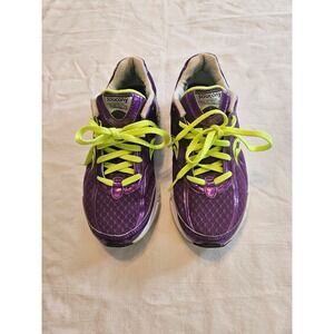 Saucony Women's Running Shoes Purple Neon Green Sneakers FastWitch5 Size 8